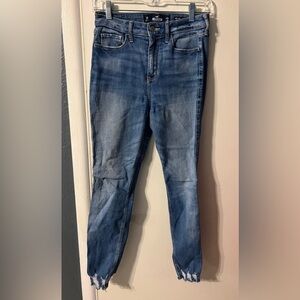 Hollister Women's Skinny Jeans - Light Blue Size 3